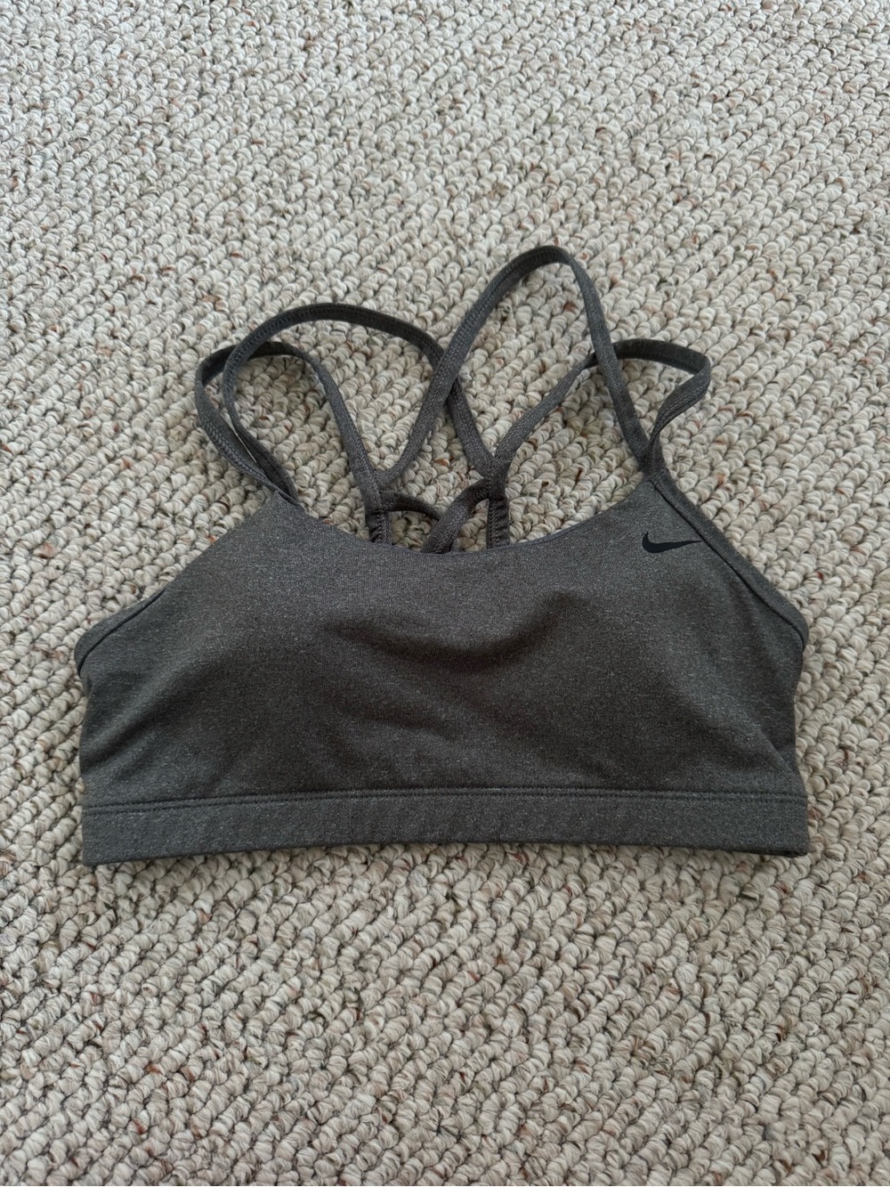 Nike Charcoal Gray Strappy Sports Bra
